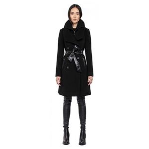 *Sold* Mackage Belted Wool Blend Coat